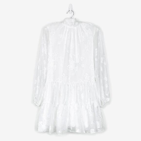 Belle Badgley Mischka Ansley Dress Size 2 White Bridal Coquette Soft Girl Event - Picture 1 of 4